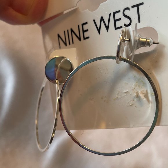Nine West NWT Silver Tone Earrings - Picture 3 of 5